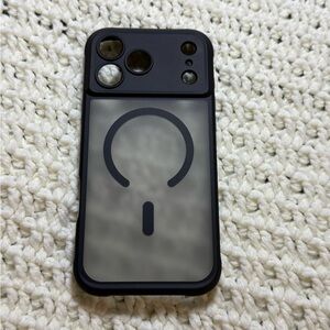 MagSafe iPhone Case – Matte Frosted Clear & Black | NWOB